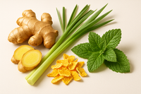 Ginger, Lemongrass, Lemon Peel, Mint