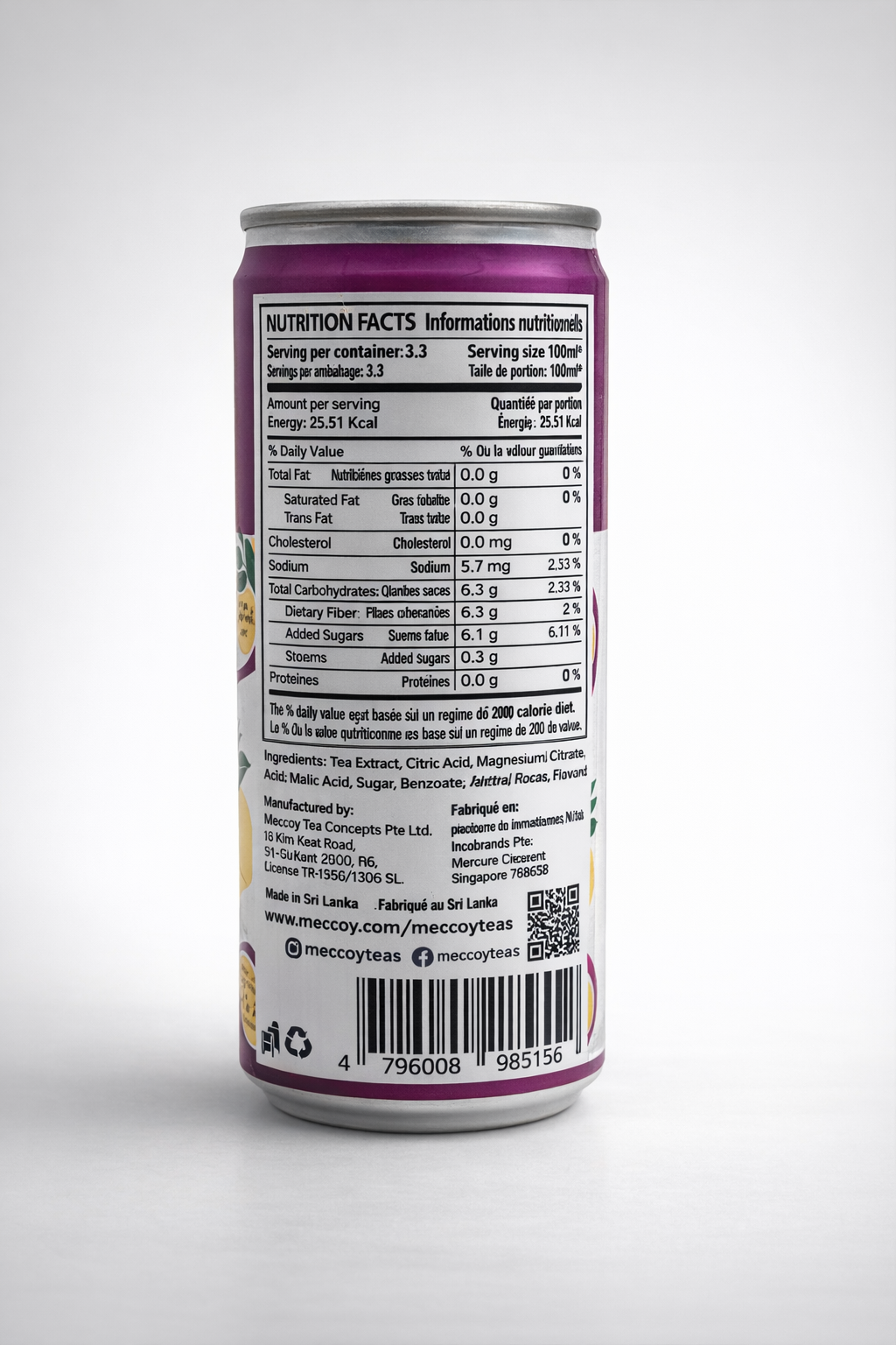 Tropical Fruit Naturally Infused Ceylon Iced Tea 12 Pack | McCoy Teas ...